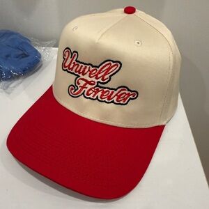Unwell Forever Red and Cream Women's Cap